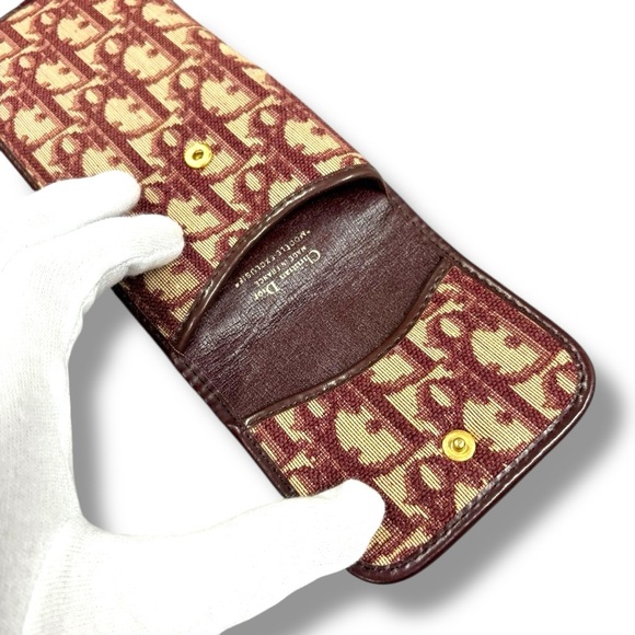 Christian Dior Oblique Trotter Phone Case Eyeglass Holder Pouchette Bag Vintage - Picture 8 of 10